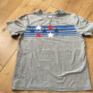 Hanna Andersson Stars and Stripes Performance Shirt sz 6-7